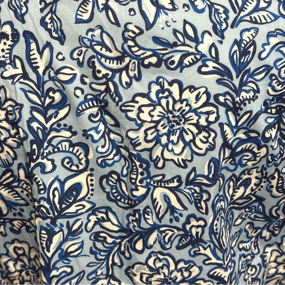 NWT SAIL TO SABLE 100% Cotton Blue & White Tunic Midi Kaftan Dress Size L - Picture 14 of 16